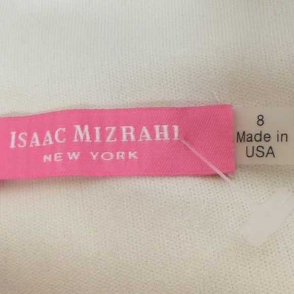 Isaac Mizrahi Black and Cream Sleeveless A-line Mini Dress NWT Size 8 - Picture 3 of 4